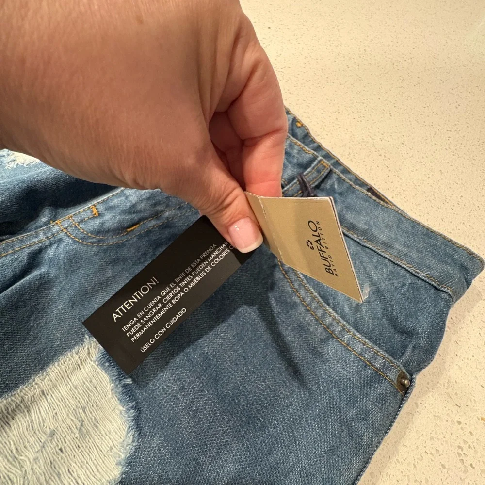 Buffalo David Bitton Light Blue Cropped Jeans - Picture 3 of 9